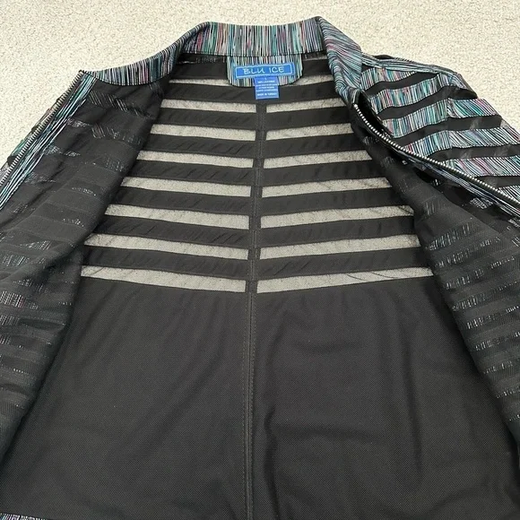 Blu Ice Zippered Long Sleeved Leather Jacket, size L - Picture 8 of 12